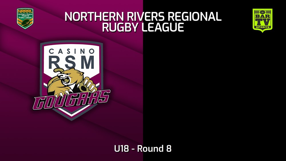 220619-Northern Rivers Round 8 - U18 - Casino RSM Cougars v Tweed Seagulls Slate Image