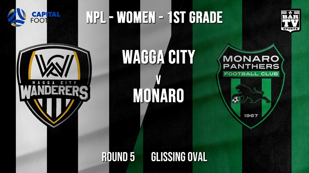 NPLW - Capital Round 5 - Wagga City Wanderers FC (women) v Monaro Panthers FC (women) Minigame Slate Image