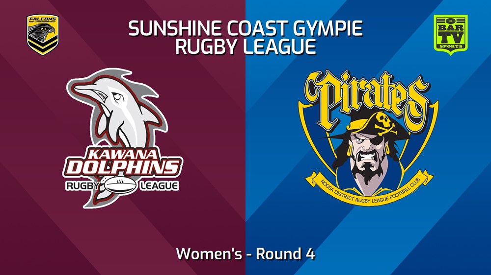240413-Sunshine Coast RL Round 4 - Women's - Kawana Dolphins v Noosa Pirates Minigame Slate Image