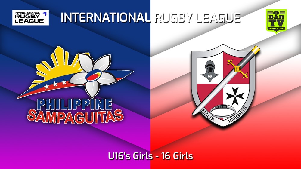 231028-International RL 16 Girls - U16's Girls - Philippines Samaguitas v Malta Slate Image