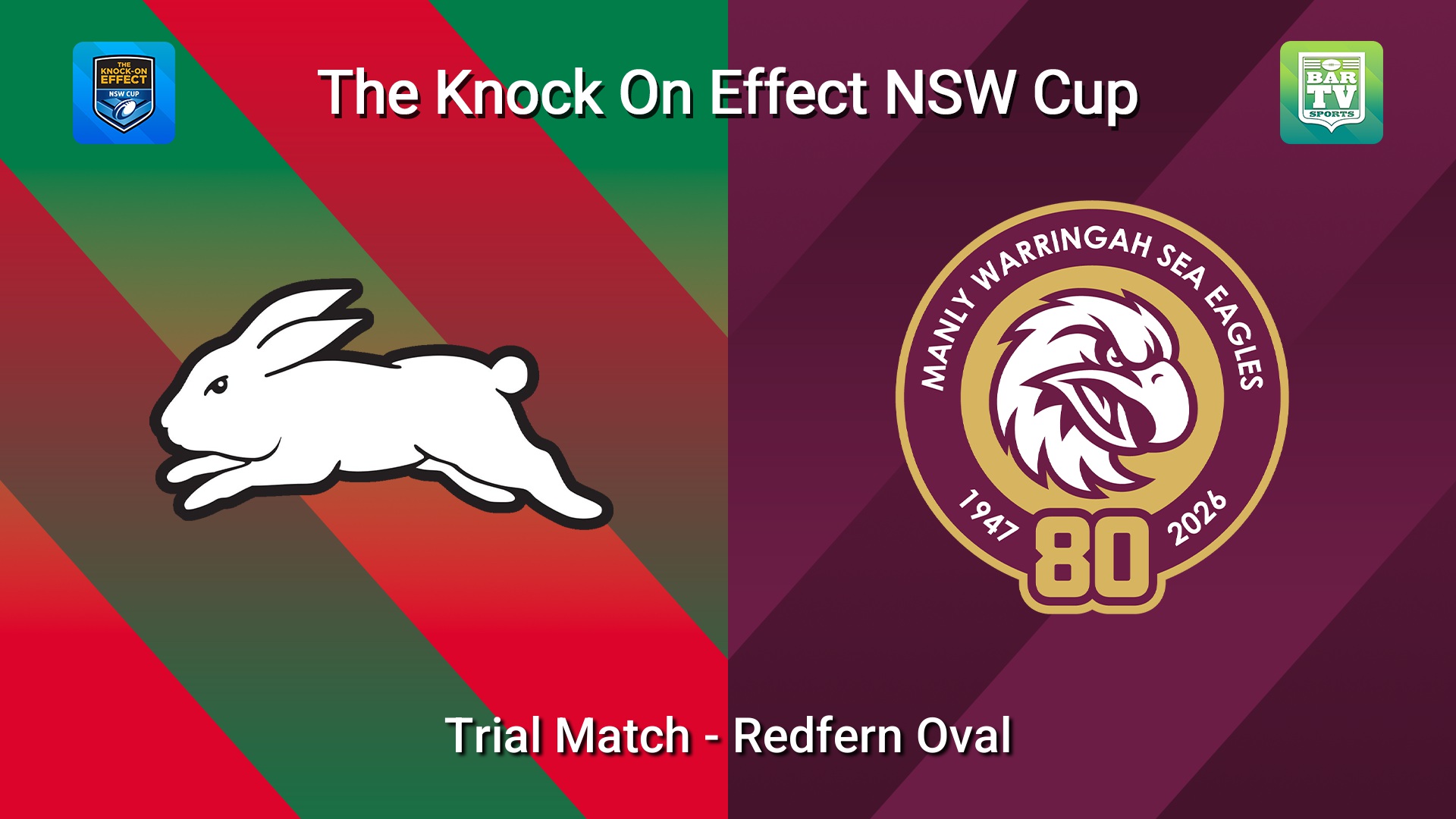 260222-video-The Knock-On Effect NSW Cup Trial Match - South Sydney Rabbitohs v Manly Warringah Sea Eagles Slate Image