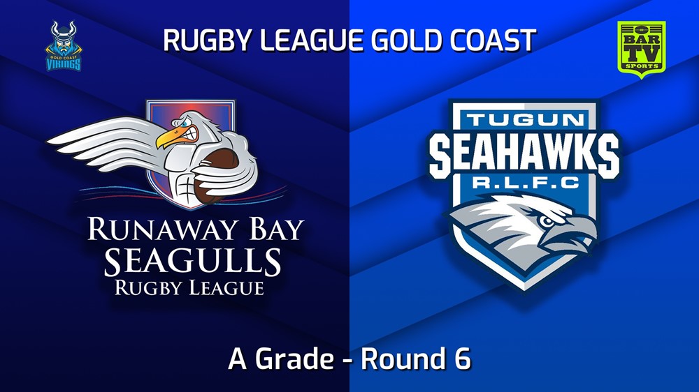 MINI GAME: Gold Coast Round 6 - A Grade - Runaway Bay Seagulls v Tugun Seahawks Slate Image