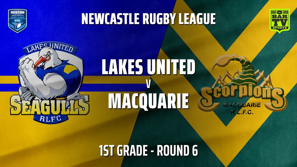 210502-Newcastle Rugby League Round 6 - 1st Grade - Lakes United v Macquarie Scorpions Slate Image