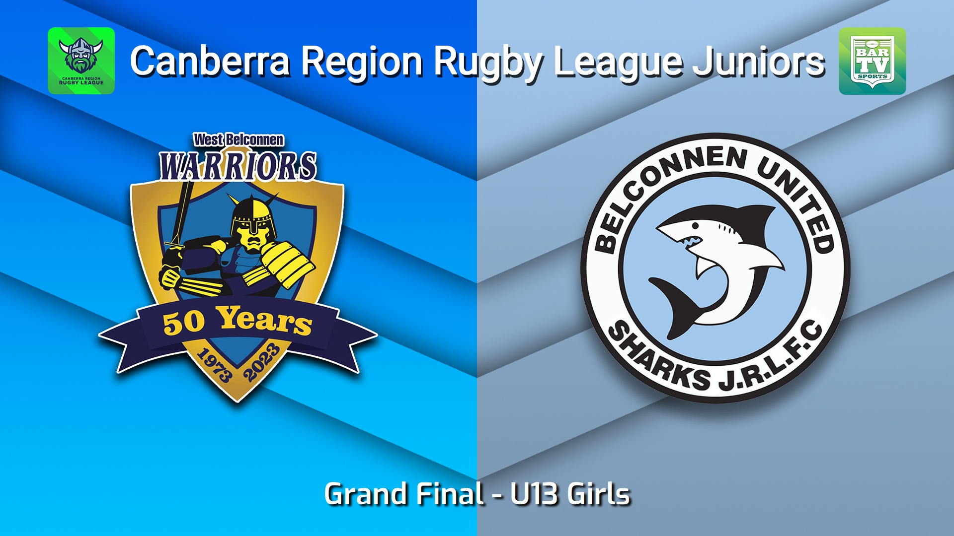 260912-video-Canberra Region Rugby League Juniors Grand Final - U13 Girls - West Belconnen Warriors Juniors v Belconnen United Sharks Juniors Slate Image
