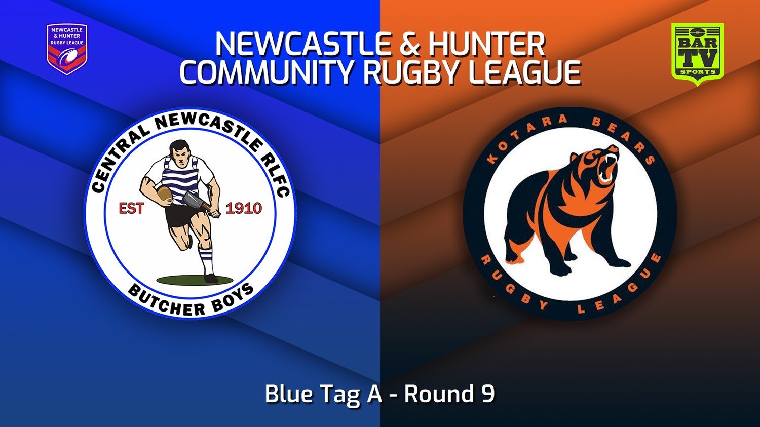 230702-NHRL Round 9 - Blue Tag A - Central Newcastle Butcher Boys v Kotara Bears Slate Image