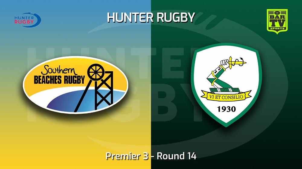 MINI GAME: Hunter Rugby Round 14 - Premier 3 - Southern Beaches v Merewether Carlton Slate Image