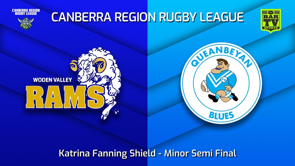 220903-Canberra Minor Semi Final - Katrina Fanning Shield - Woden Valley Rams v Queanbeyan Blues Slate Image