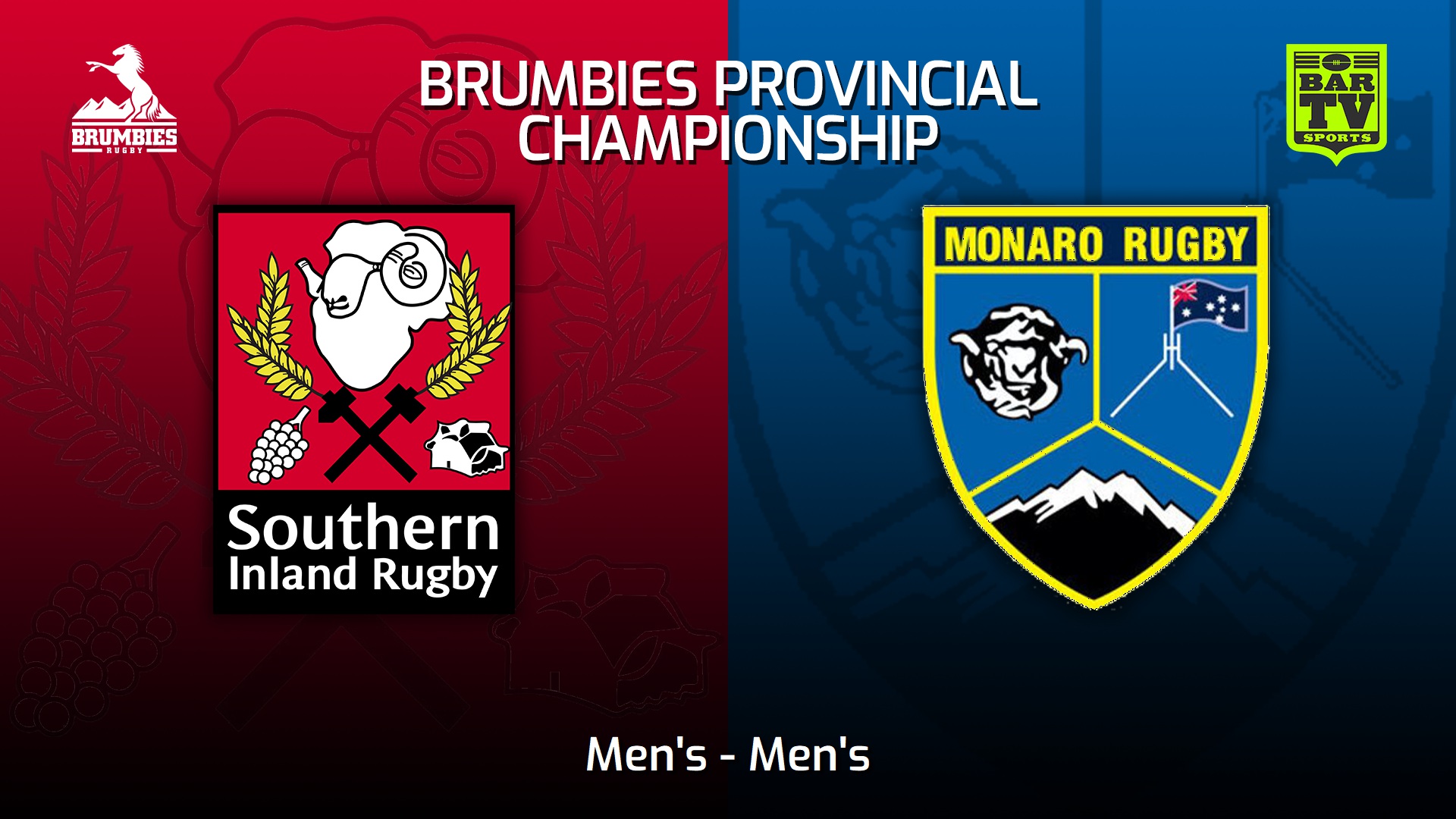 230610-Brumbies Prov Champs Men's - Men's - Southern Inland v Monaro Slate Image