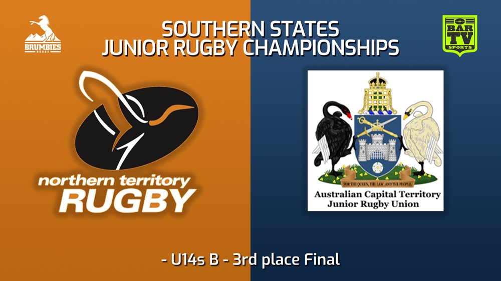 220713-2022 Southern States Junior Rugby Championships U14s B - 3rd place Final - Northern Territory Rugby v ACT Juniors Slate Image