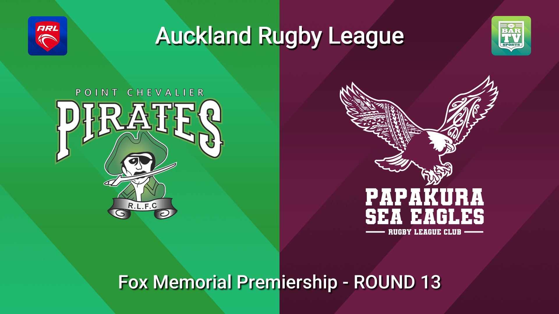 260718-video-Auckland RL ROUND 13 - Fox Memorial Premiership - Pt Chevalier Pirates v Papakura Sea Eagles Slate Image
