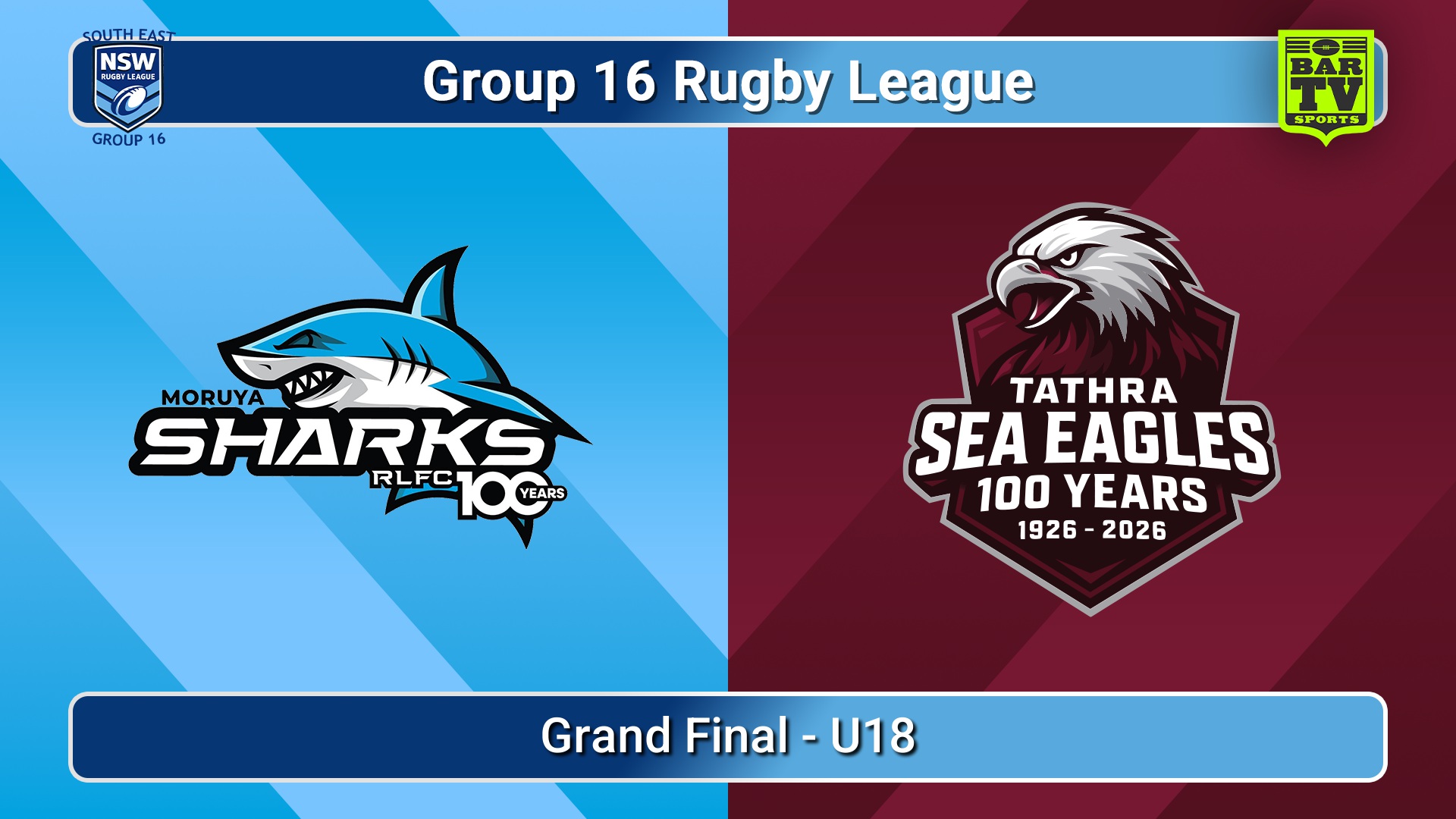 260906-video-Group 16 Rugby League  Grand Final - U18 - Moruya Sharks v Tathra Sea Eagles Slate Image