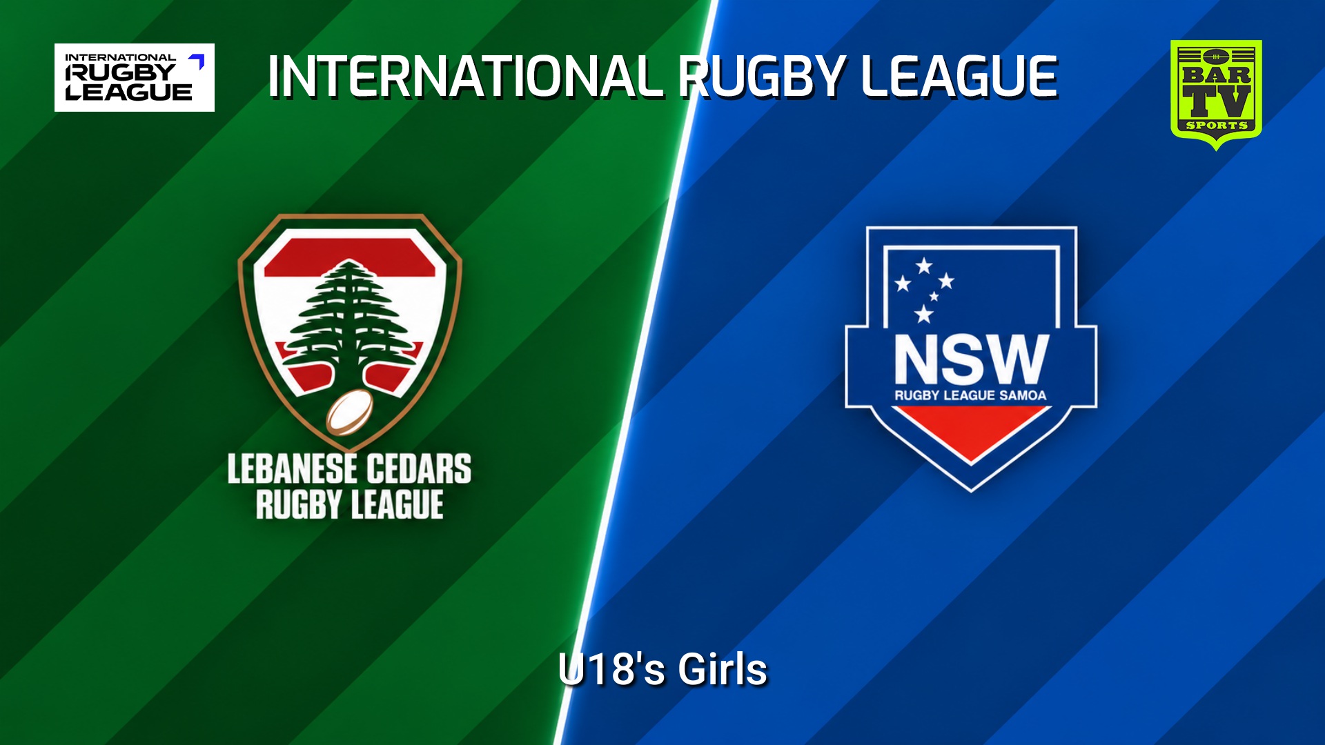 260927-video-International RL U18's Girls - Samoa Rugby League v Lebanese Cedars Slate Image