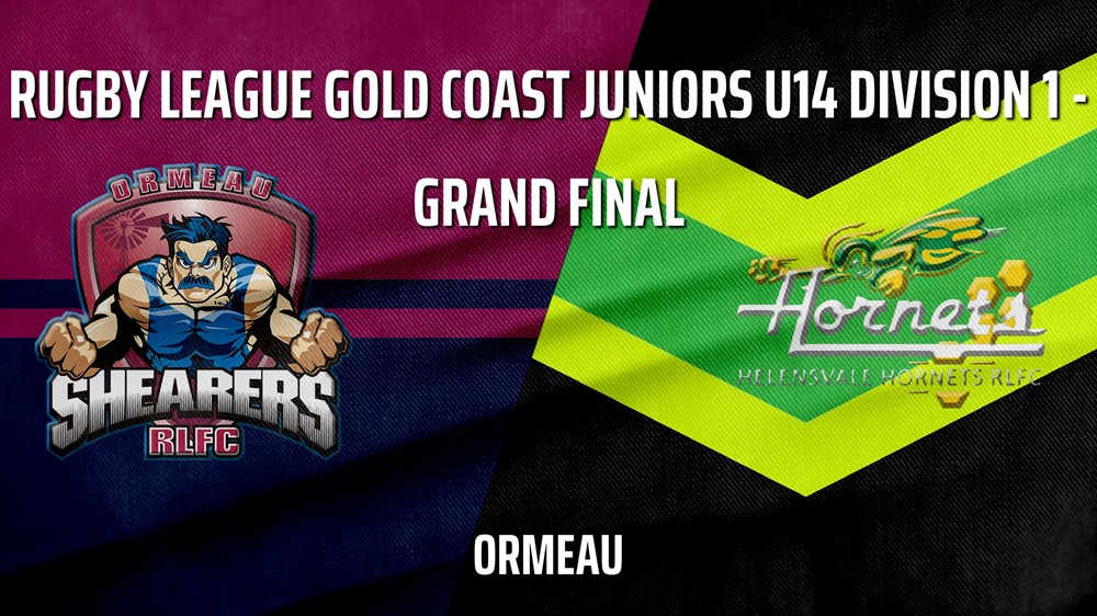 210925-Rugby League Gold Coast Juniors U14 Division 1 - Grand Final - Ormeau Shearers v Helensvale Hornets Slate Image