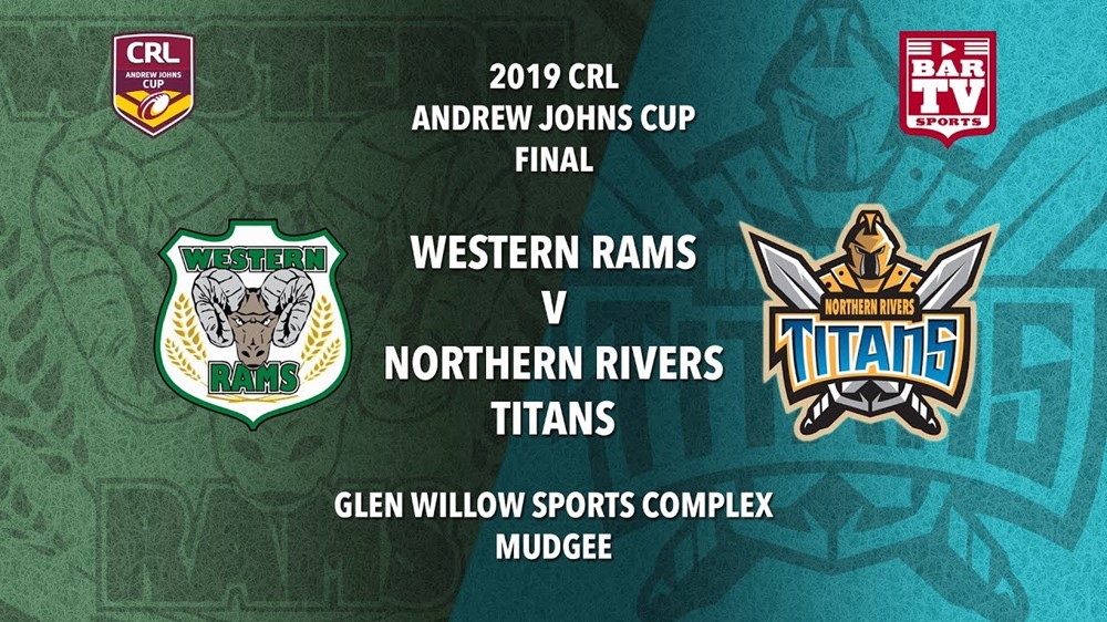 2019 CRL Johns and Daley Cup Grand Final - Western Rams v Northern Rivers Titans Slate Image