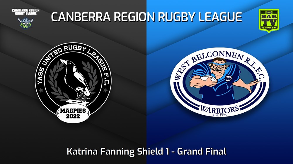 230917-Canberra Grand Final - Katrina Fanning Shield 1 - Yass Magpies v West Belconnen Warriors Slate Image