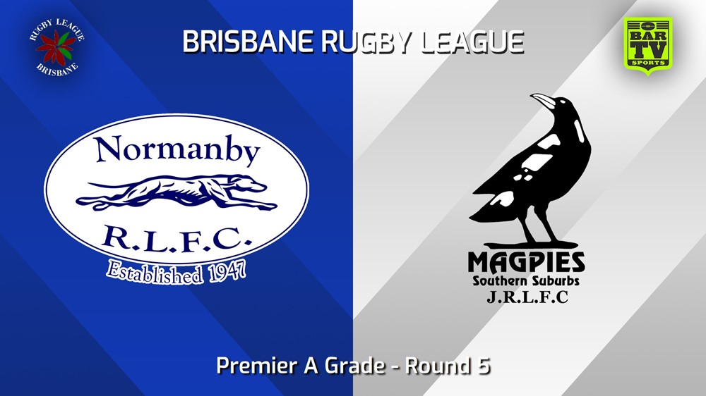 240504-video-BRL Round 5 - Premier A Grade - Normanby Hounds v Southern Suburbs Magpies Minigame Slate Image