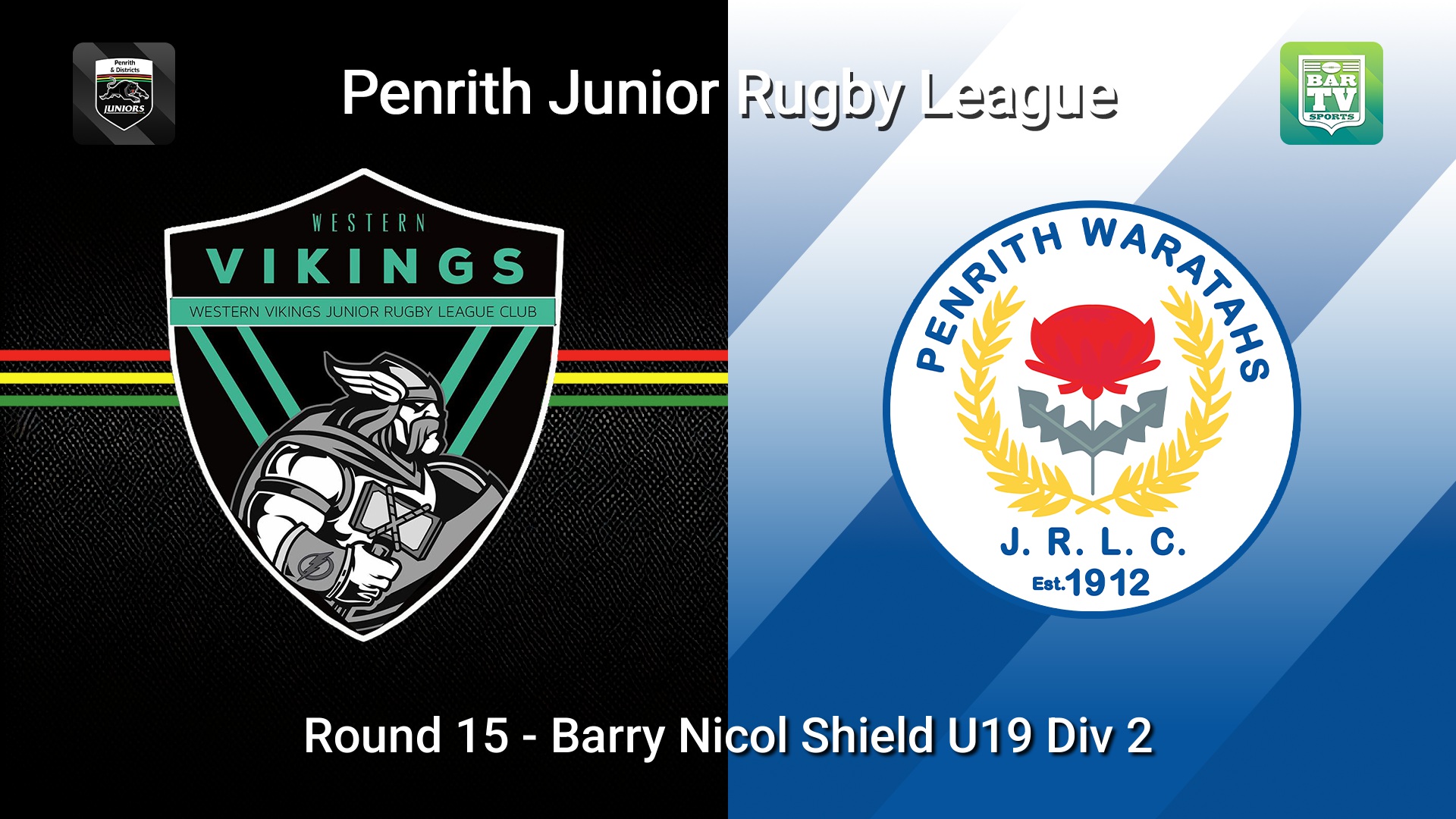 260809-video-Penrith & District Junior Rugby League Round 15 - Barry Nicol Shield U19 Div 2 - Western Vikings v Penrith Waratahs Slate Image