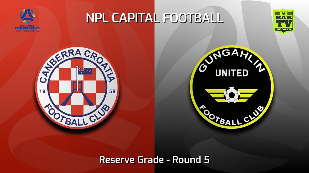 230507-NPL Women - Reserve Grade - Capital Football Round 5 - Canberra Croatia FC (women) v Gungahlin United FC (women) Slate Image
