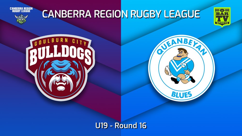 220813-Canberra Round 16 - U19 - Goulburn City Bulldogs v Queanbeyan Blues Slate Image