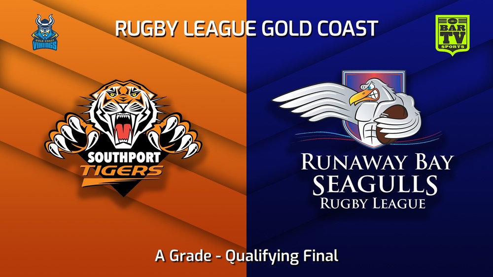220828-Gold Coast Qualifying Final - A Grade - Southport Tigers v Runaway Bay Seagulls Slate Image
