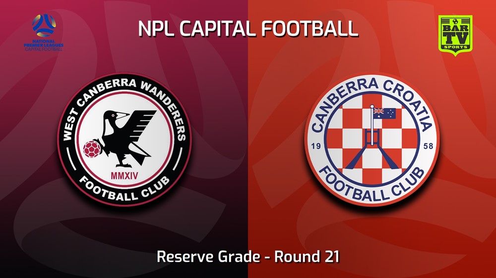 230903-NPL Women - Reserve Grade - Capital Football Round 21 - West Canberra Wanderers FC (women) v Canberra Croatia FC (women) Slate Image