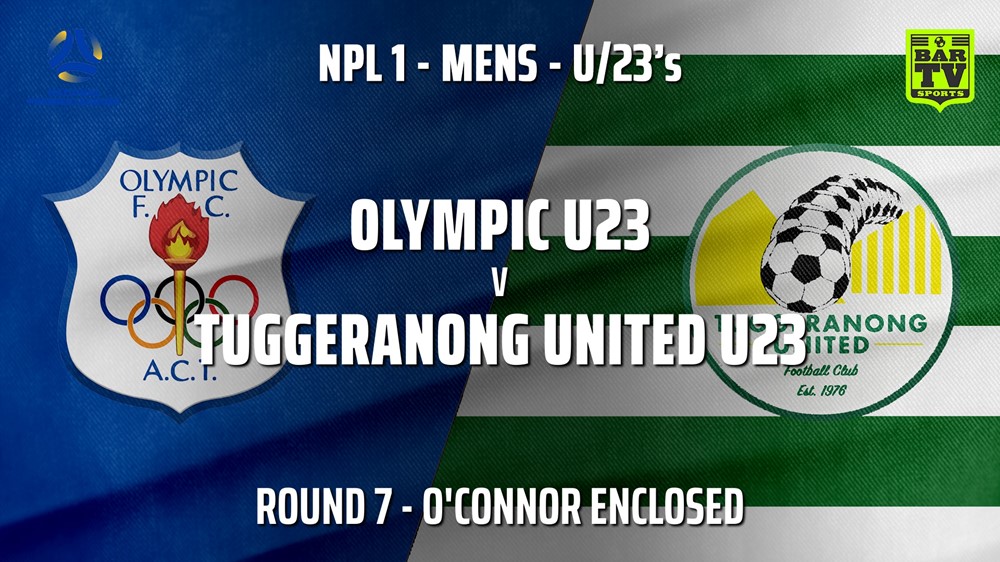 210522-NPL1 U23 Capital Round 7 - Canberra Olympic U23 v Tuggeranong United U23 Slate Image