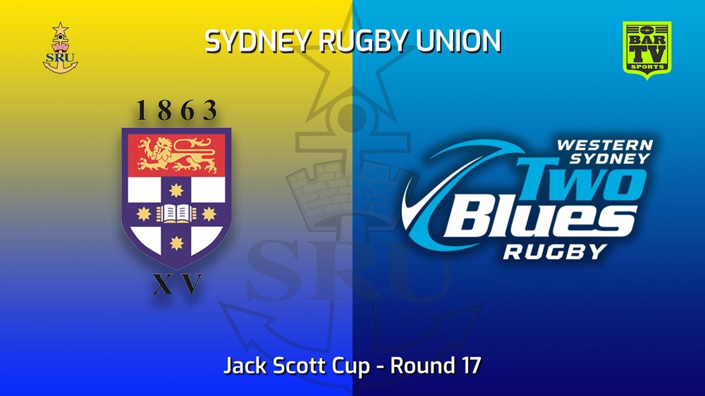 220730-Sydney Rugby Union Round 17 - Jack Scott Cup - Sydney University v Two Blues Minigame Slate Image