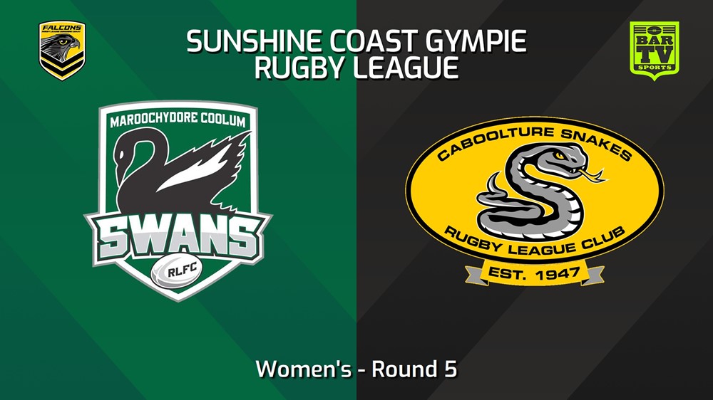 240420-video-Sunshine Coast RL Round 5 - Women's - Maroochydore Swans v Caboolture Snakes Slate Image