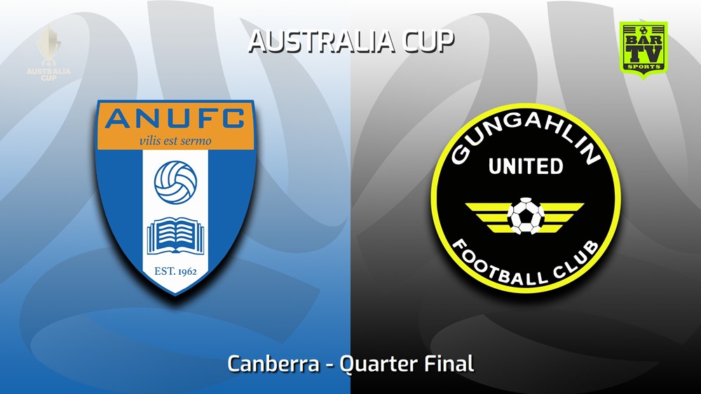230419-Australia Cup Qualifying Canberra Quarter Final - ANU FC v Gungahlin United Slate Image