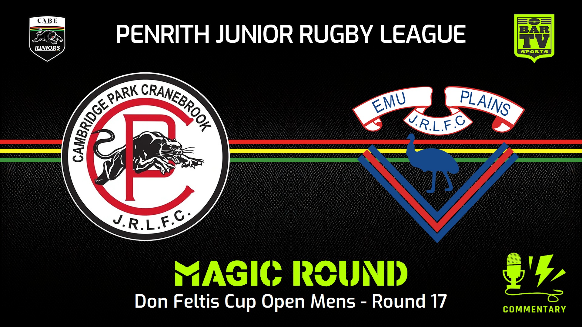 240713-video-Penrith & District Junior Rugby League Round 17 - Don Feltis Cup Open Mens - Cambridge Park v Emu Plains RLFC Slate Image