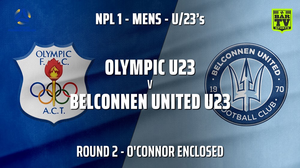 NPL1 Men - U23 - Capital Football  Round 2 - Canberra Olympic U23 v Belconnen United U23 Slate Image