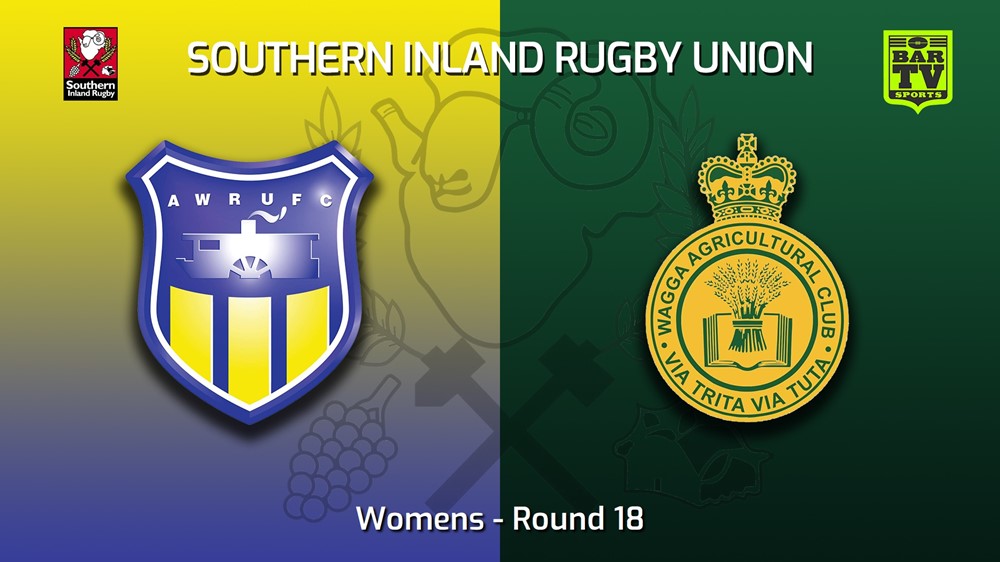 220813-Southern Inland Rugby Union Round 18 - Womens - Albury Steamers v Wagga Agricultural College Minigame Slate Image