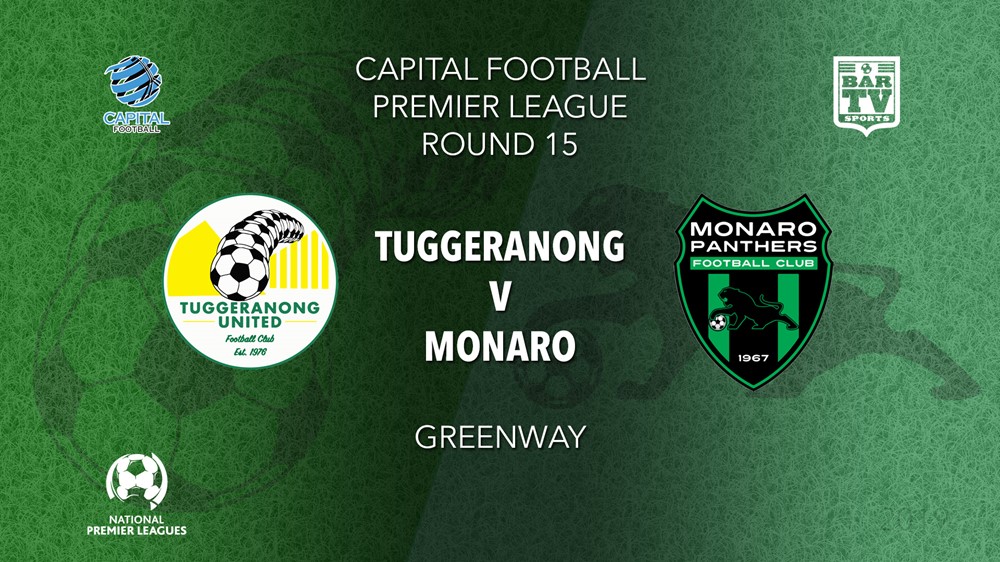 NPL - Capital Round 15 - Tuggeranong United FC v Monaro Panthers FC Slate Image