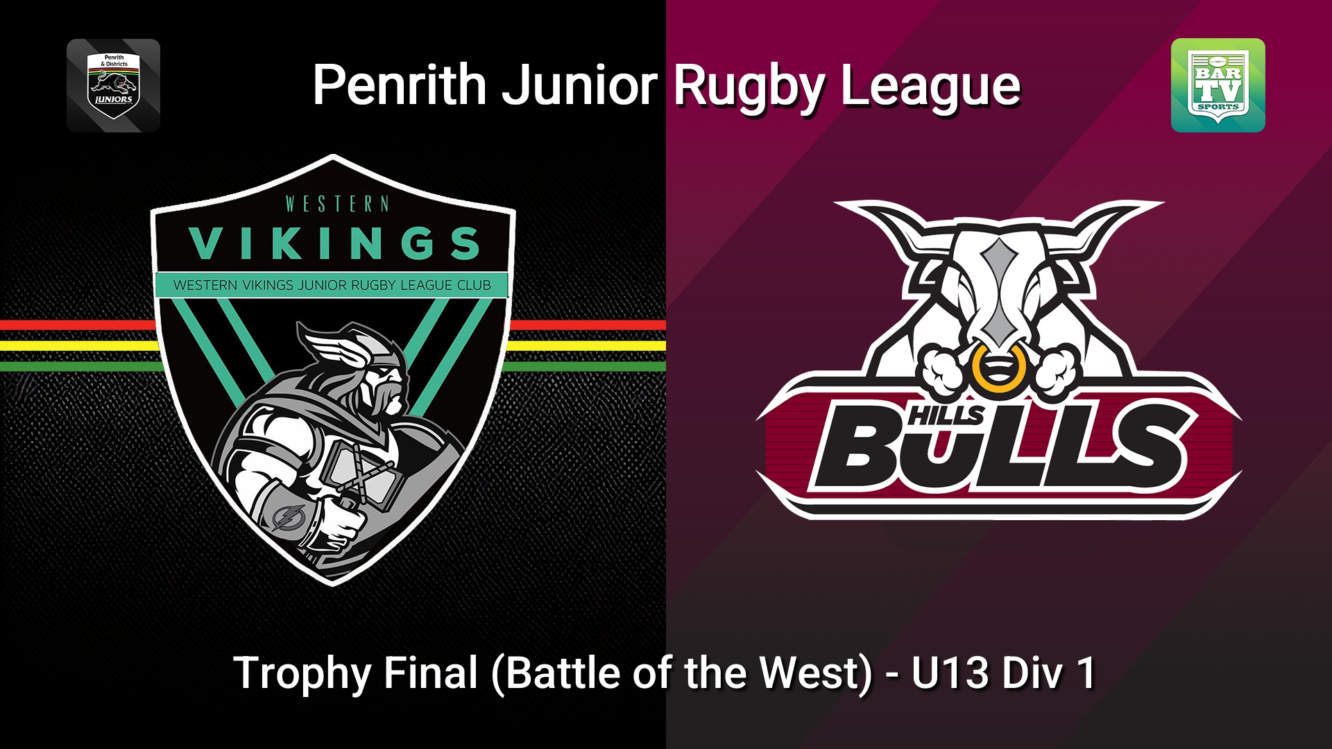 260919-video-Penrith & District Junior Rugby League Trophy Final (Battle of the West) - U13 Div 1 - Western Vikings v Hills Bulls Slate Image