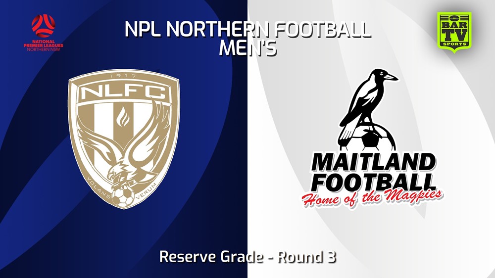 240309-NNSW NPLM Res Round 3 - New Lambton FC Res v Maitland FC Res Minigame Slate Image