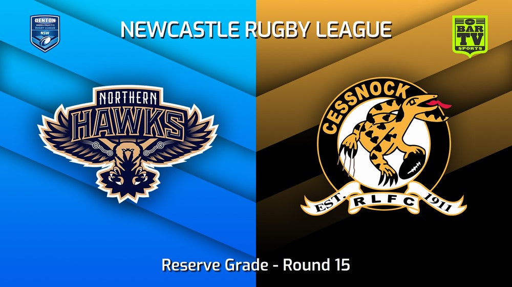 230709-Newcastle RL Round 15 - Reserve Grade - Northern Hawks v Cessnock Goannas Minigame Slate Image