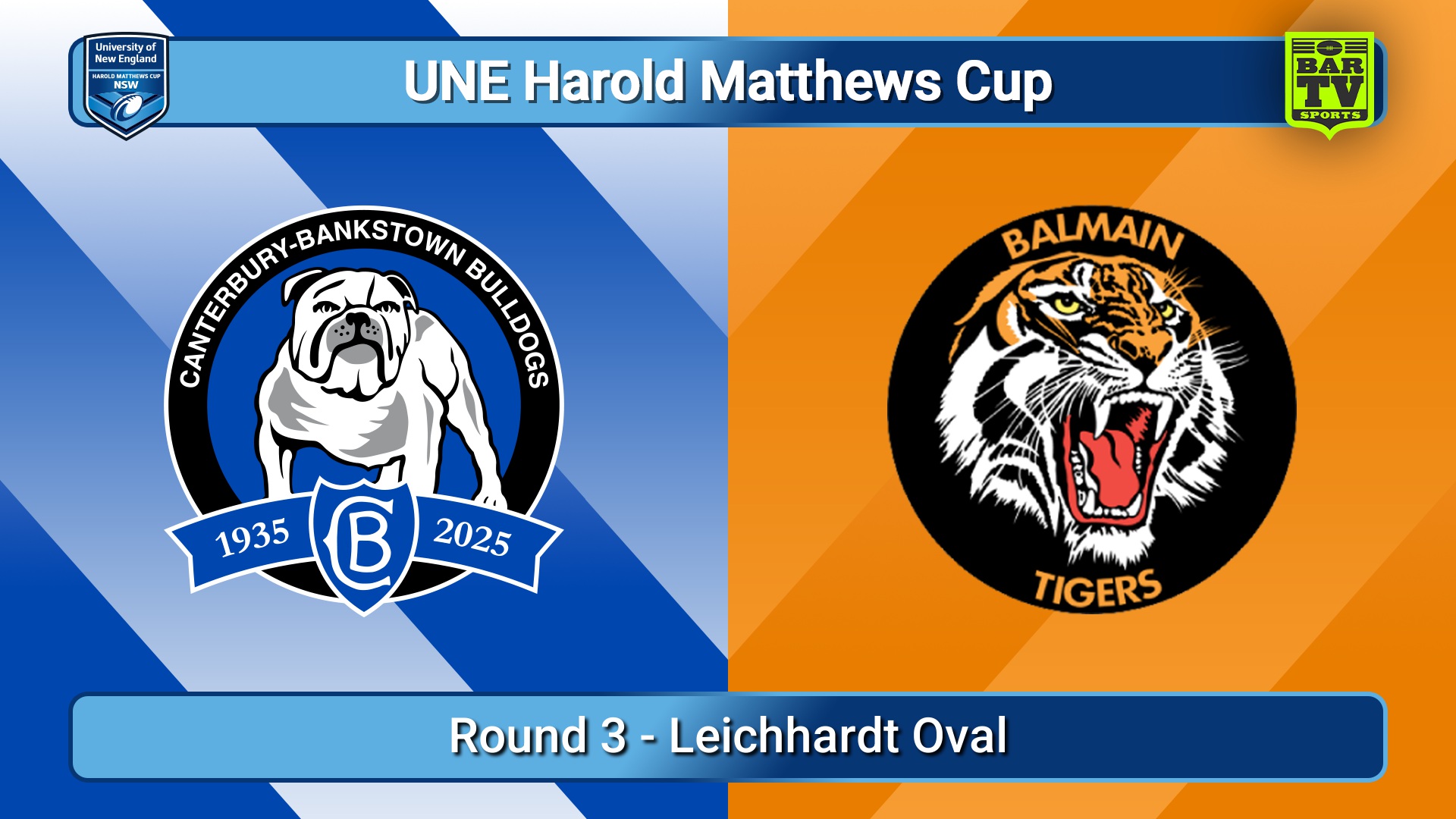 250215-video-UNE Harold Matthews Cup Round 3 - Canterbury-Bankstown Bulldogs v Balmain Tigers Slate Image