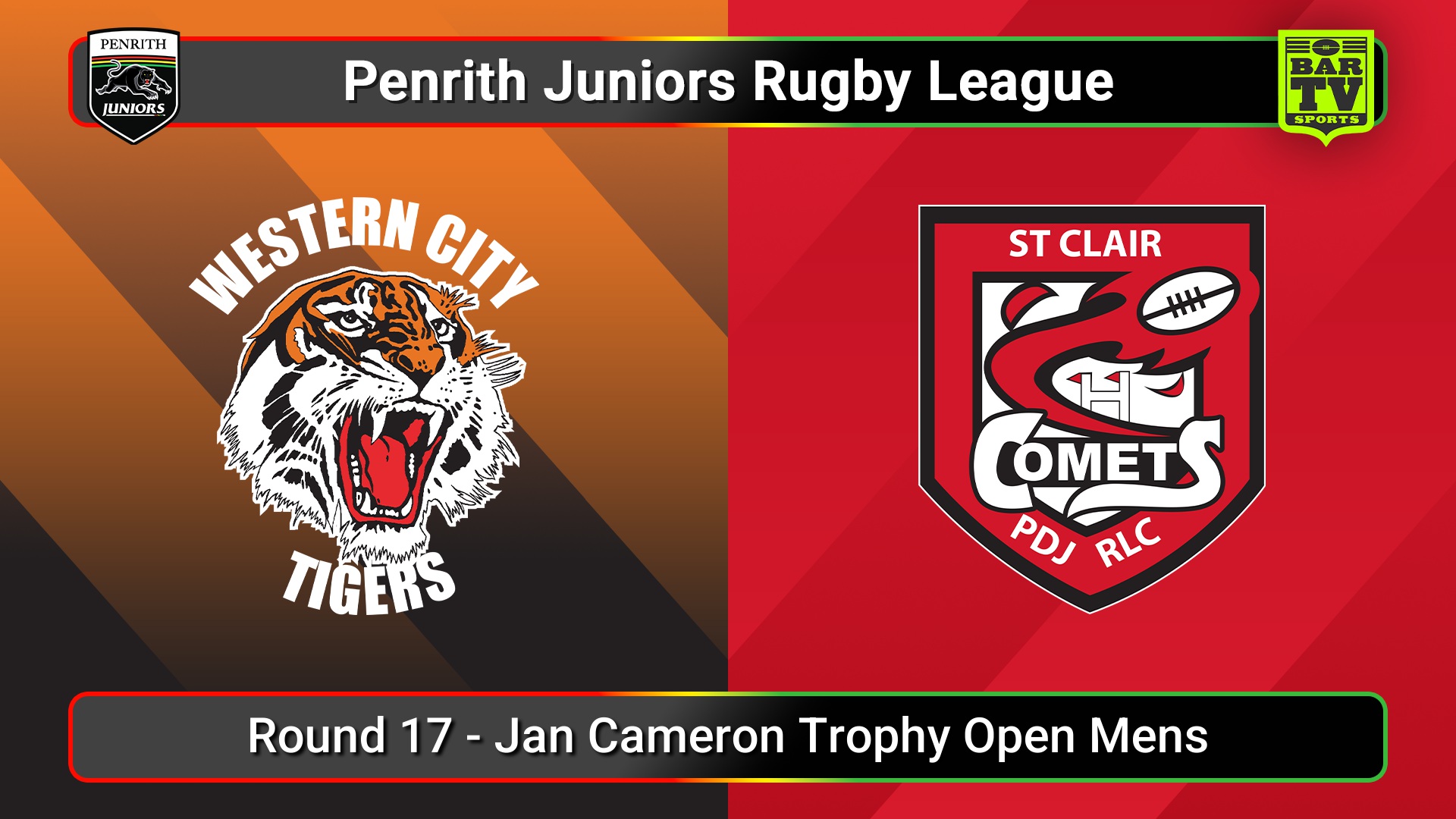 250810-video-Penrith & District Junior Rugby League Round 17 - Jan Cameron Trophy Open Mens - Western City Tigers v St Clair Minigame Slate Image