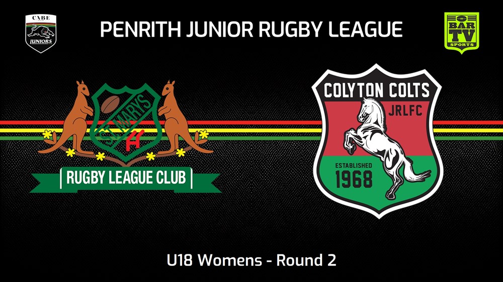 240414-Penrith & District Junior Rugby League Round 2 - U18 Womens - St Marys v Colyton Colts Slate Image