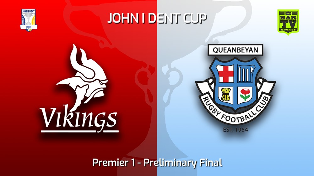 220903-John I Dent (ACT) Preliminary Final - Premier 1 - Tuggeranong Vikings v Queanbeyan Whites Slate Image