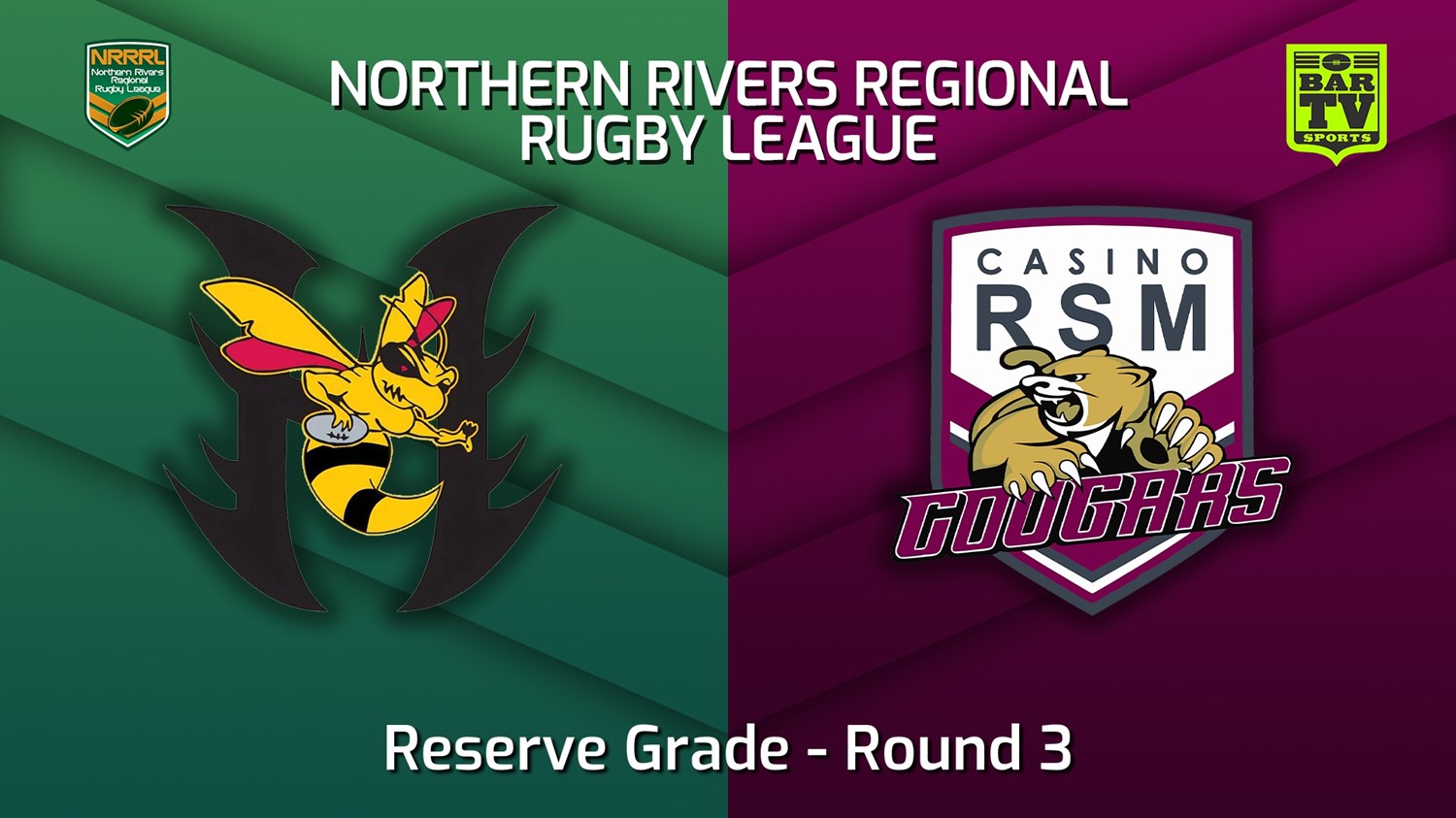 MINI GAME: Northern Rivers Round 3 - Reserve Grade - Cudgen Hornets v Casino RSM Cougars Slate Image