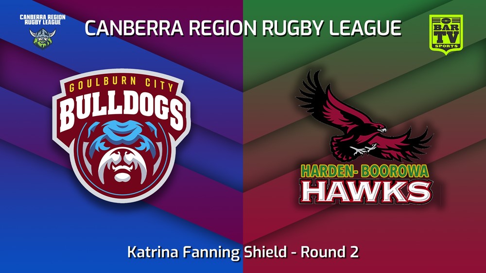 230513-Canberra Round 2 - Katrina Fanning Shield - Goulburn City Bulldogs v Harden Worhawks Minigame Slate Image