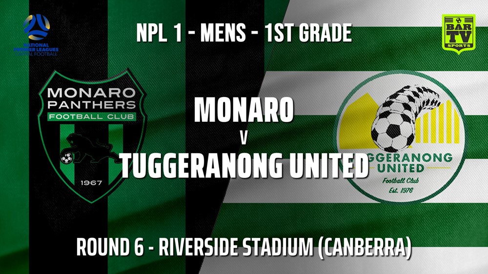 210515-NPL - CAPITAL Round 6 - Monaro Panthers FC v Tuggeranong United FC Slate Image