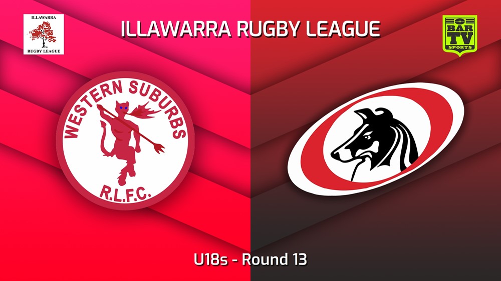 MINI GAME: Illawarra Round 13 - U18s - Western Suburbs Devils v Collegians Slate Image