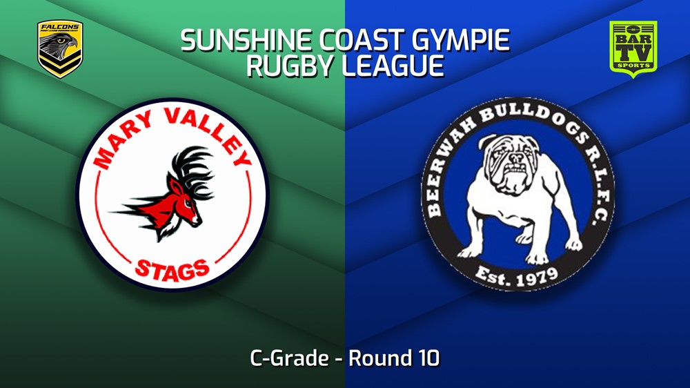 230617-Sunshine Coast RL Round 10 - C-Grade - Mary Valley Stags v Beerwah Bulldogs Minigame Slate Image