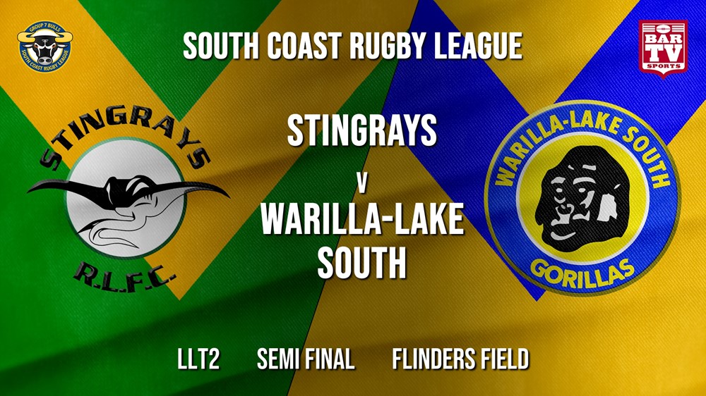 Group 7 RL Semi Final - LLT2 - Stingrays of Shellharbour v Warilla-Lake South Slate Image