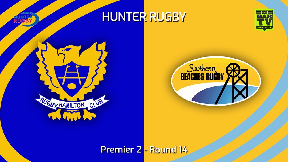 230722-Hunter Rugby Round 14 - Premier 2 - Hamilton Hawks v Southern Beaches Minigame Slate Image