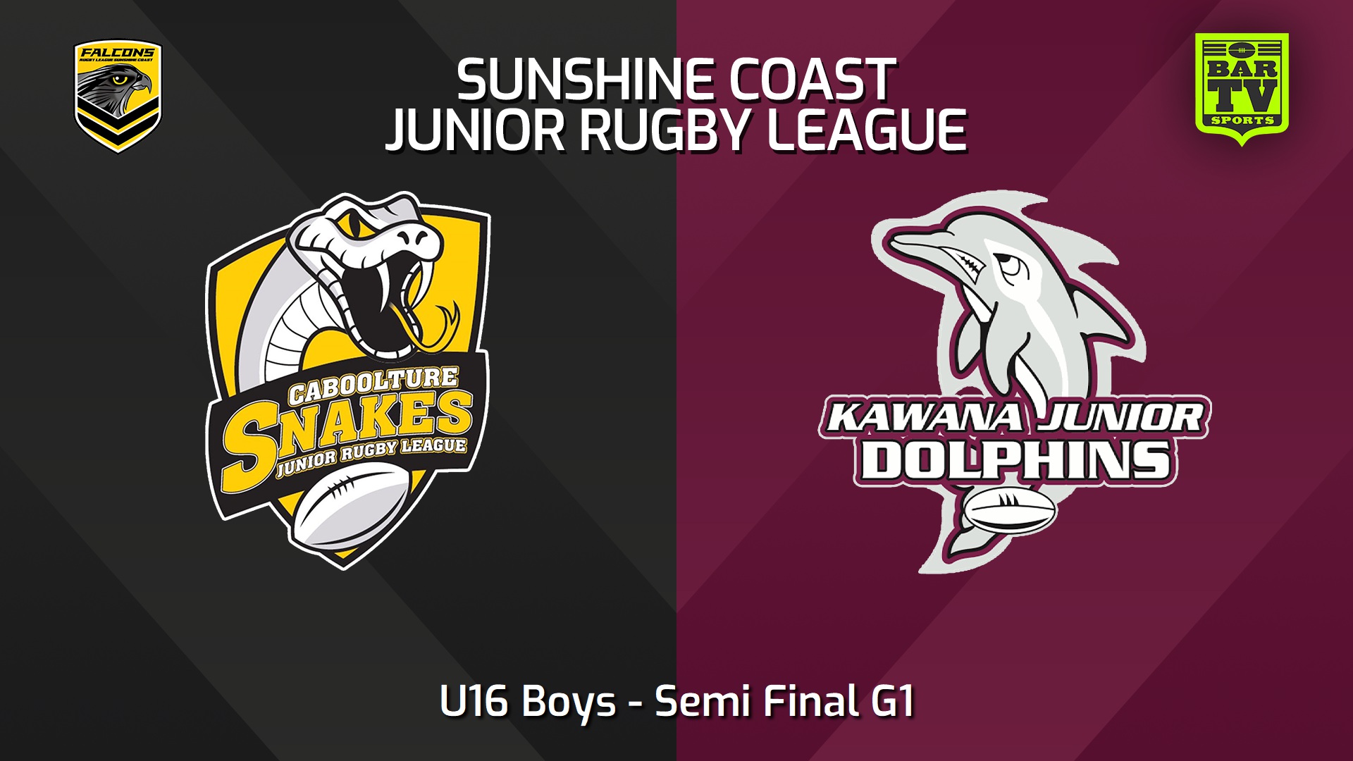 240823-video-Sunshine Coast Junior Rugby League Semi Final G1 - U16 Boys - Caboolture Snakes JRL v Kawana Dolphins JRL Slate Image