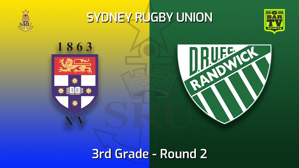 220409-Sydney Rugby Union Round 2 - 3rd Grade - Sydney University v Randwick Minigame Slate Image