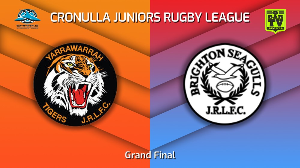 230826-Cronulla Juniors Grand Final - U13 Silver - Yarrawarrah Tigers v Brighton Seagulls Minigame Slate Image